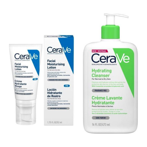 CeraVe cleanser en moisturizer